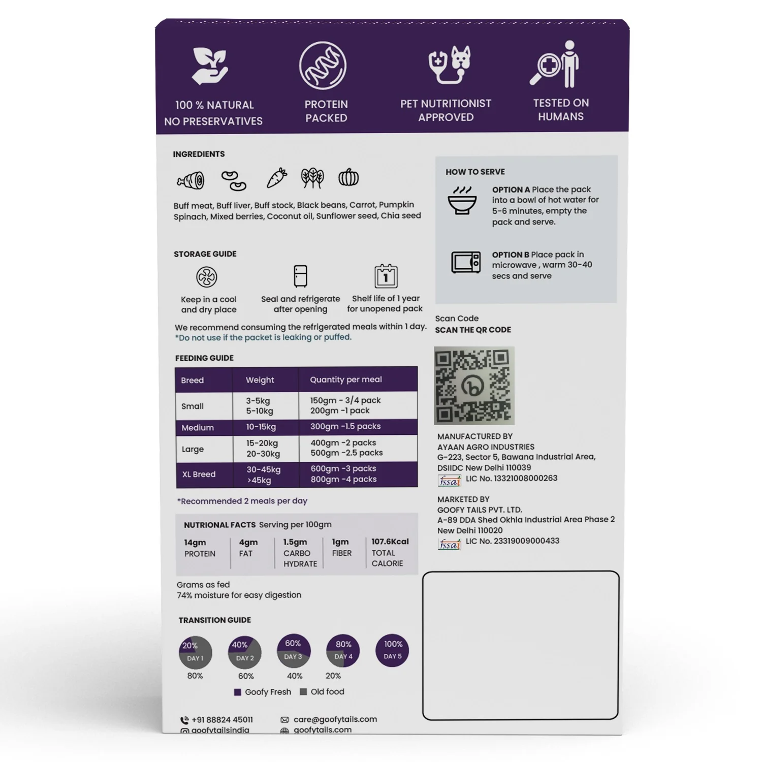 Buff and Berry Fresh Food for Dogs and Puppies - Pack 3 - Image 2