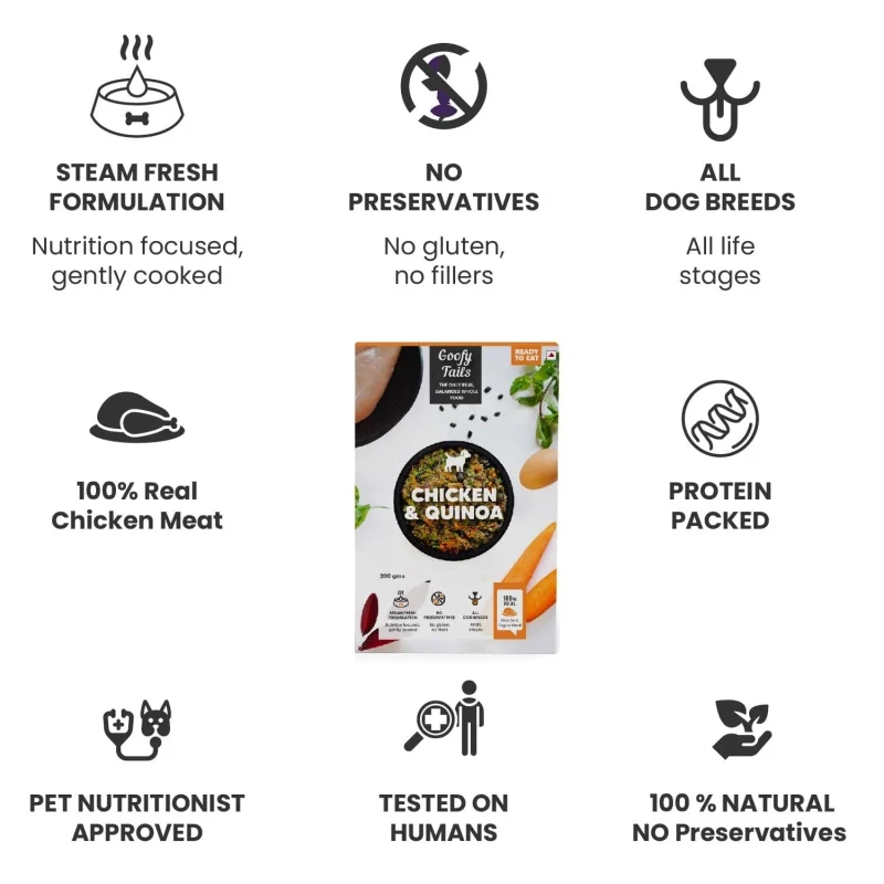 Chicken and Quinoa Wholesome Meals for Dogs and Puppies - 100g / Pack 3 - Image 5