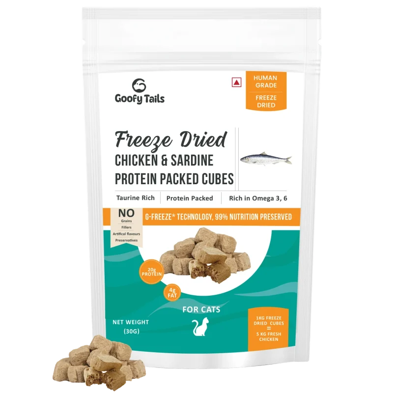 Freeze Dried Shrimp + Chicken & Sardine + Tuna Chunks Treat Combo for Cats and Kittens - Image 10